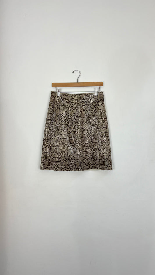 1990's Snake Skin Leather Skirt
