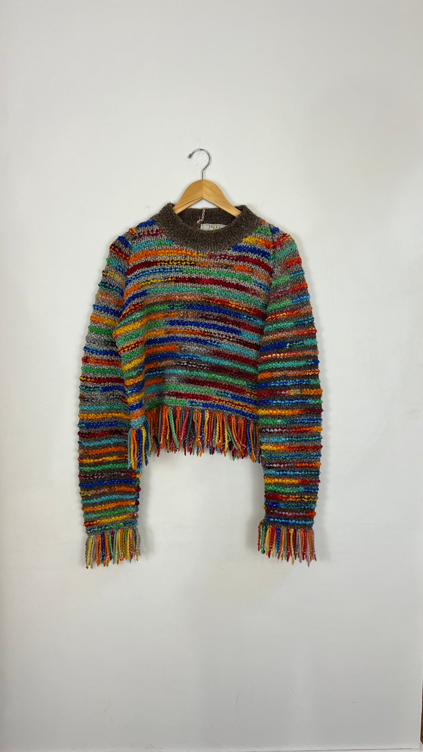 1980's Handmade Super Chunky Multicolor Sweater