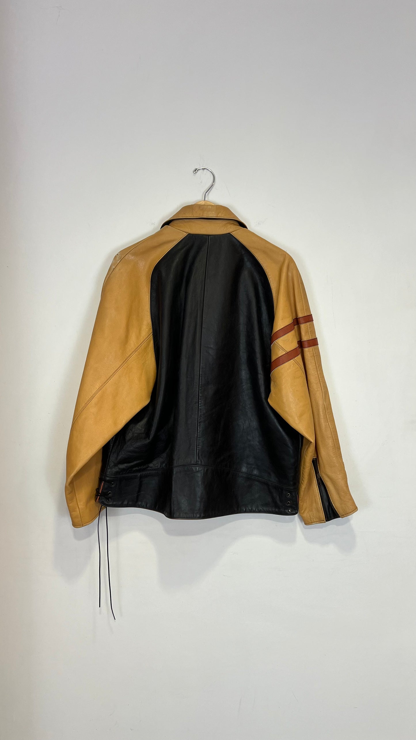 1970's Italian Tri Color Leather Jacket