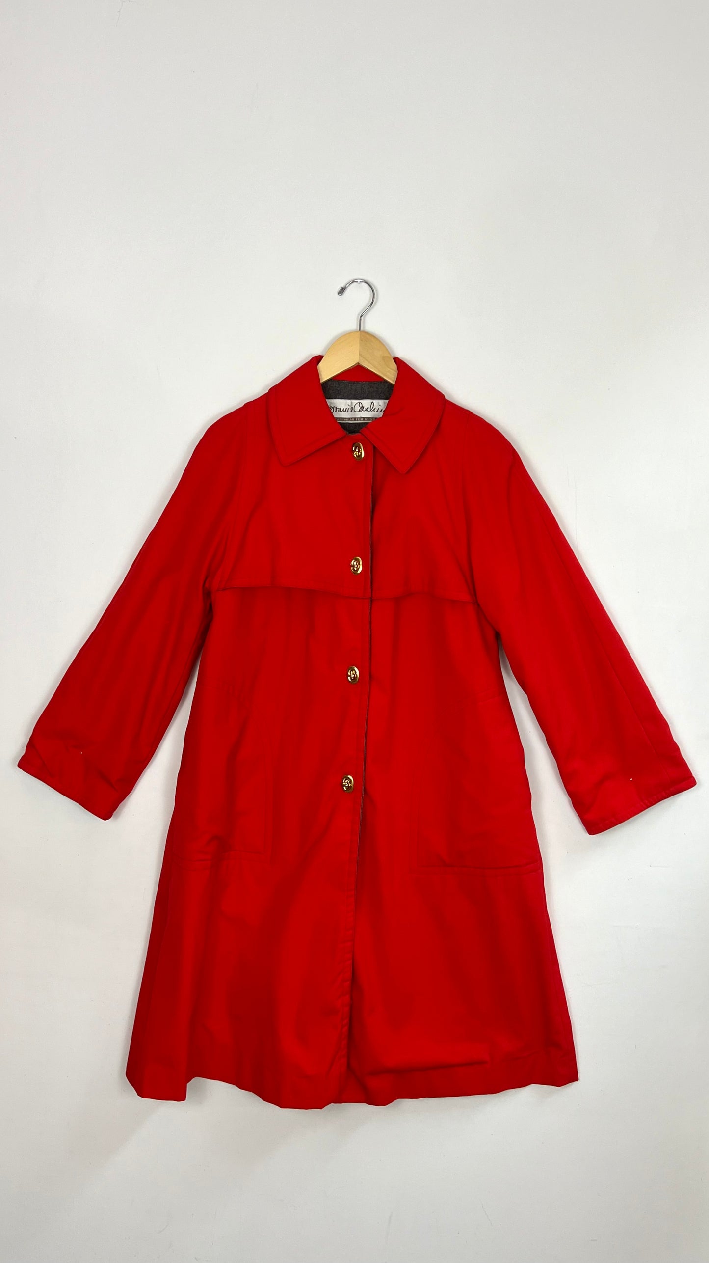 Bonnie Cashin Red Turnlock Trench Coat